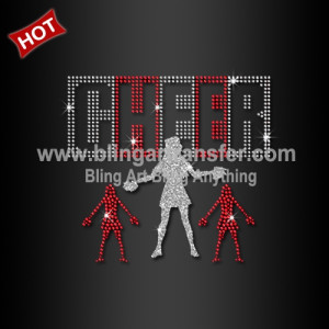 Custom Cheer Mom Hot Fix Rhinestone Transfer Clothing Decal
